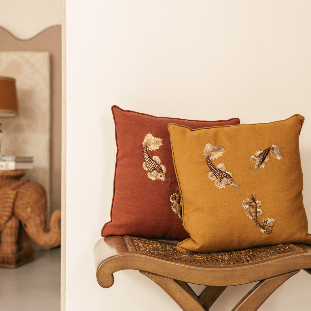 CUSHION - OCEAN NEST - OCHRE