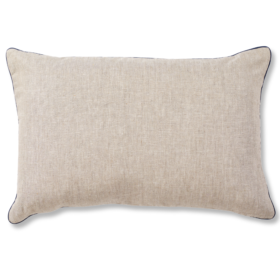CUSHION - CLOUD - NATURAL & NAVY