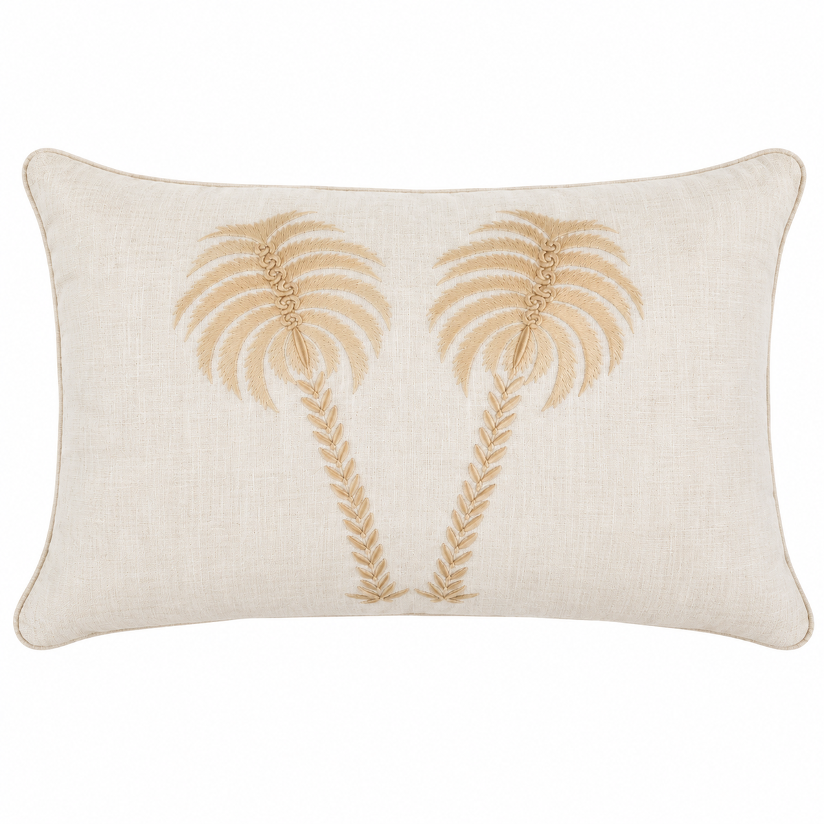 CUSHION - CLOUD - BEIGE LINEN - PALM TREES