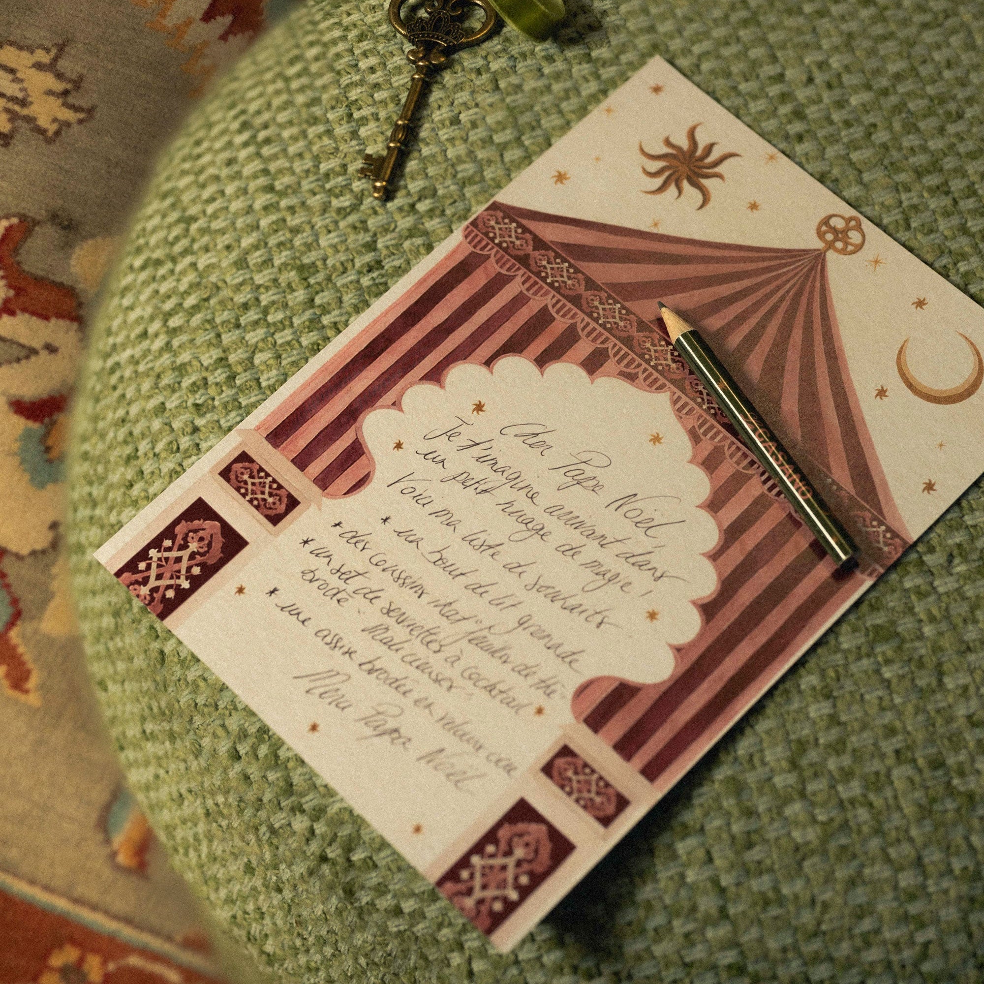 SET OF 6 COCKTAIL NAPKINS MIDNIGHT BLUE - THE VENITIAN MUSICIAN