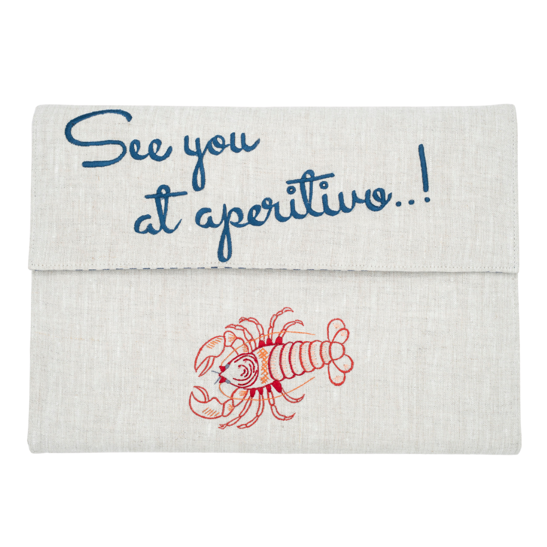 POCHETTE POUR ORDINATEUR - SINGE ET MINI MOKE
