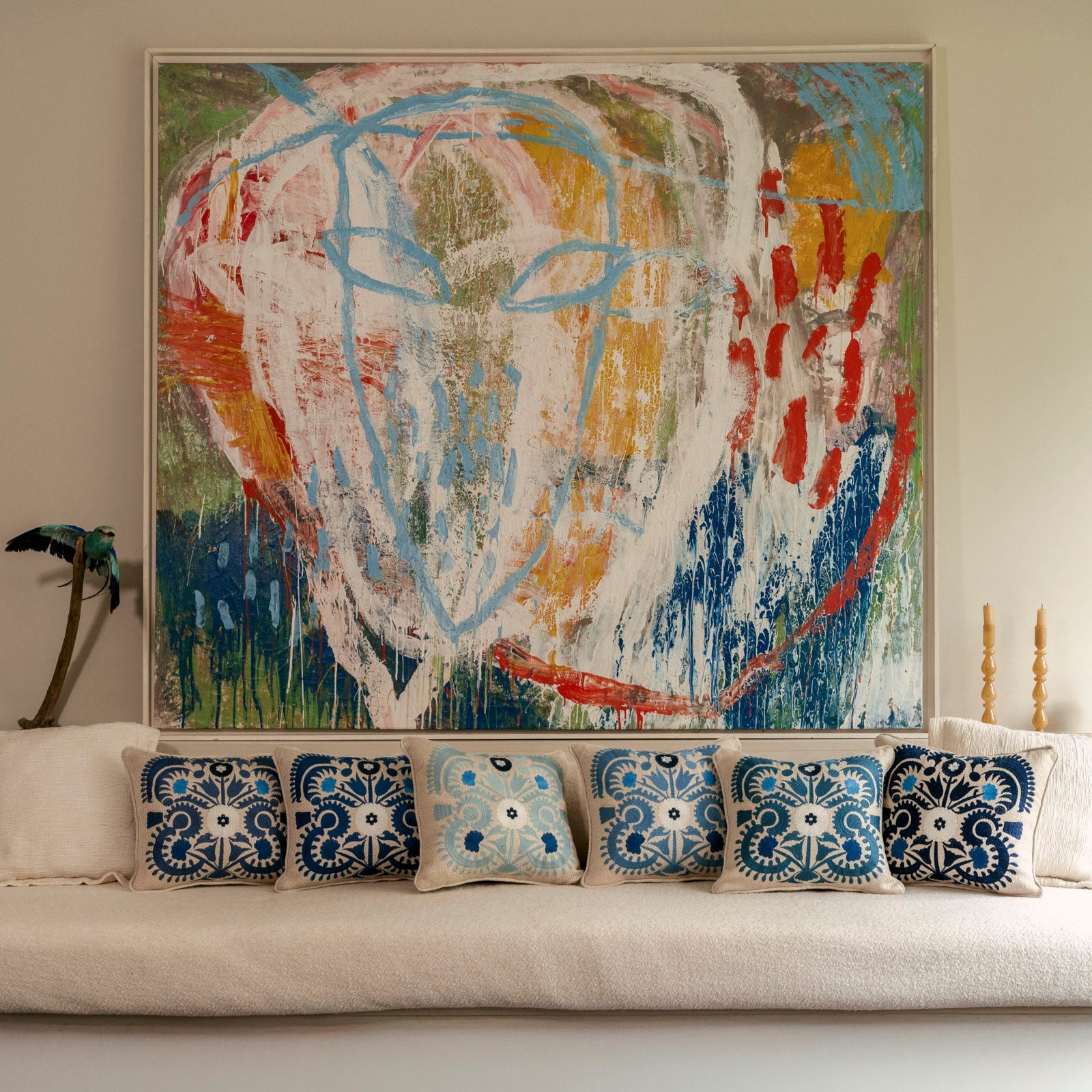 COUSSIN SUZANI - FLEUR IRIS