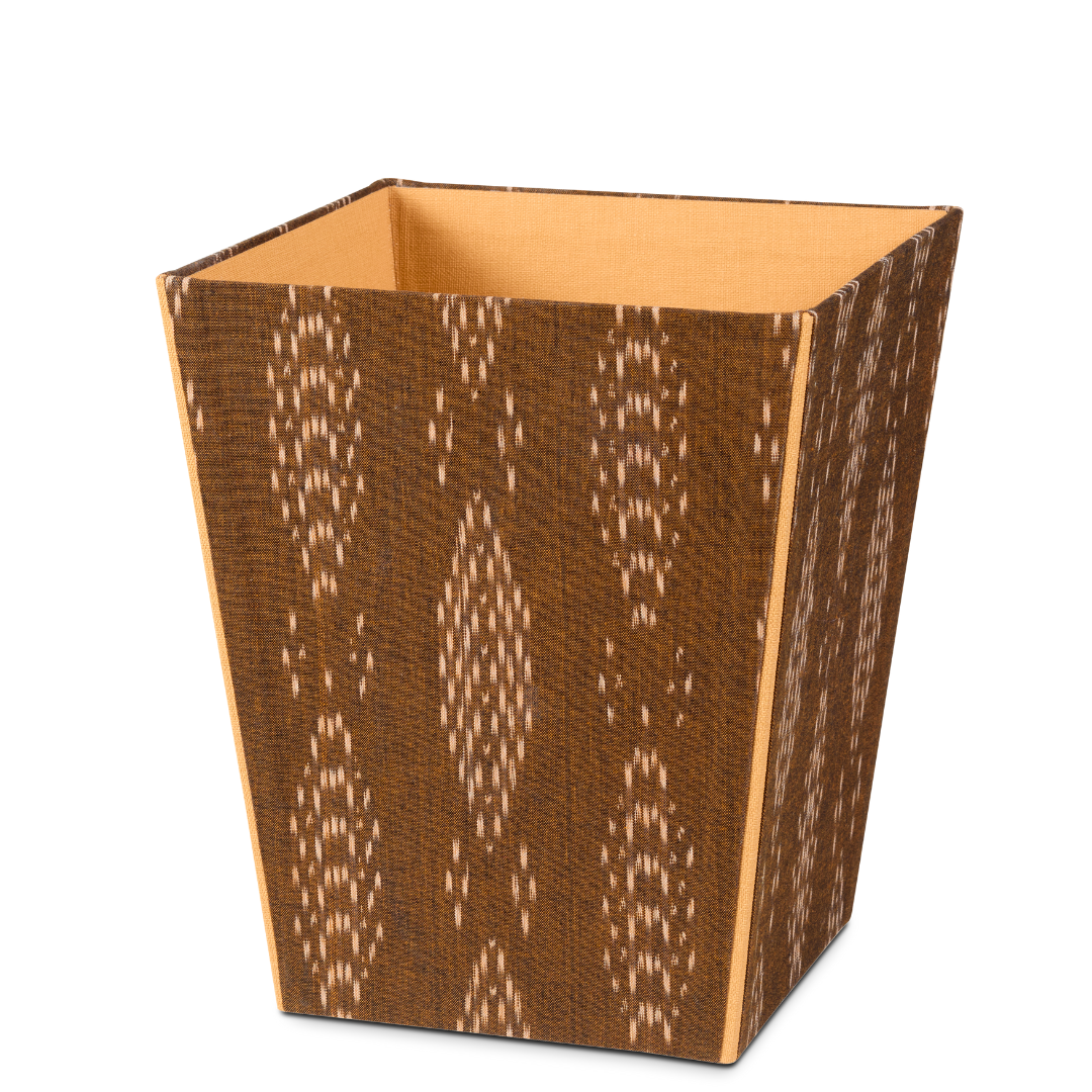 TEXTILE WASTE BASKET - IKAT MYSTERY CLAY
