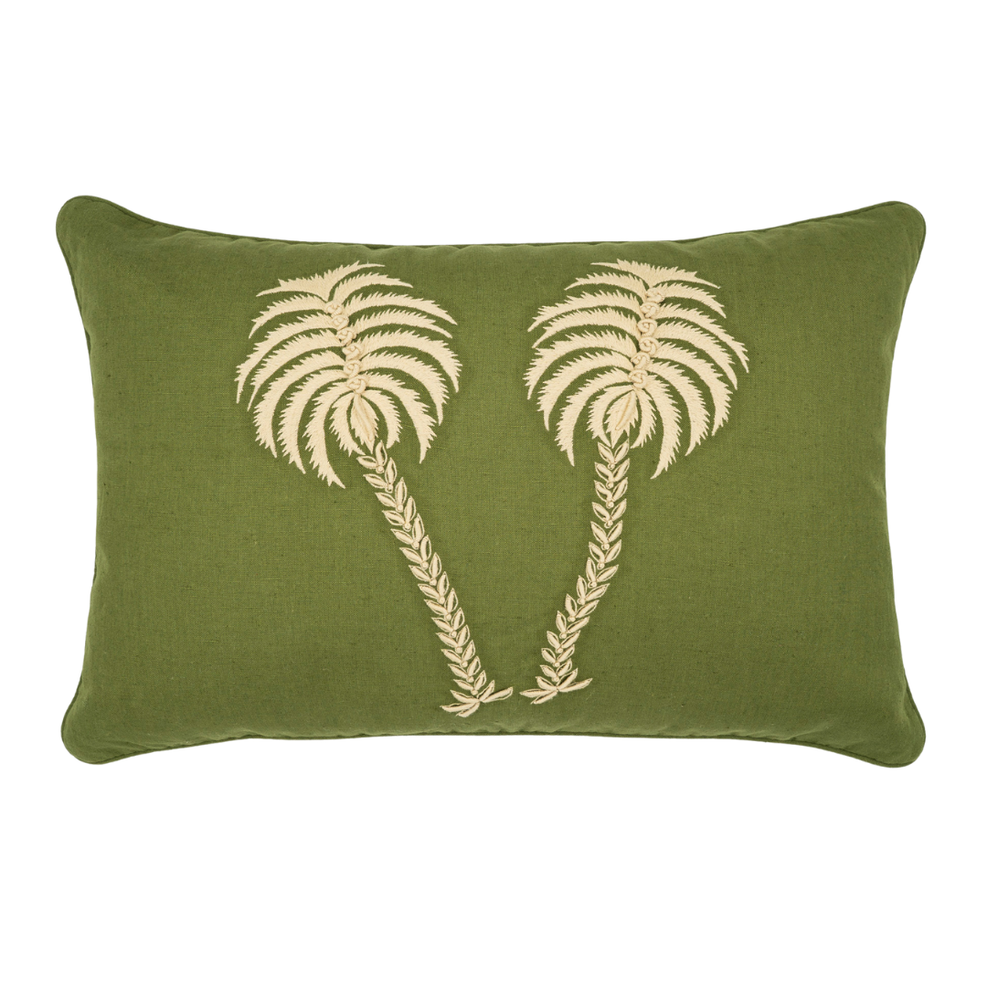 COUSSIN - NUAGE - LIN VERT - PALMIERS