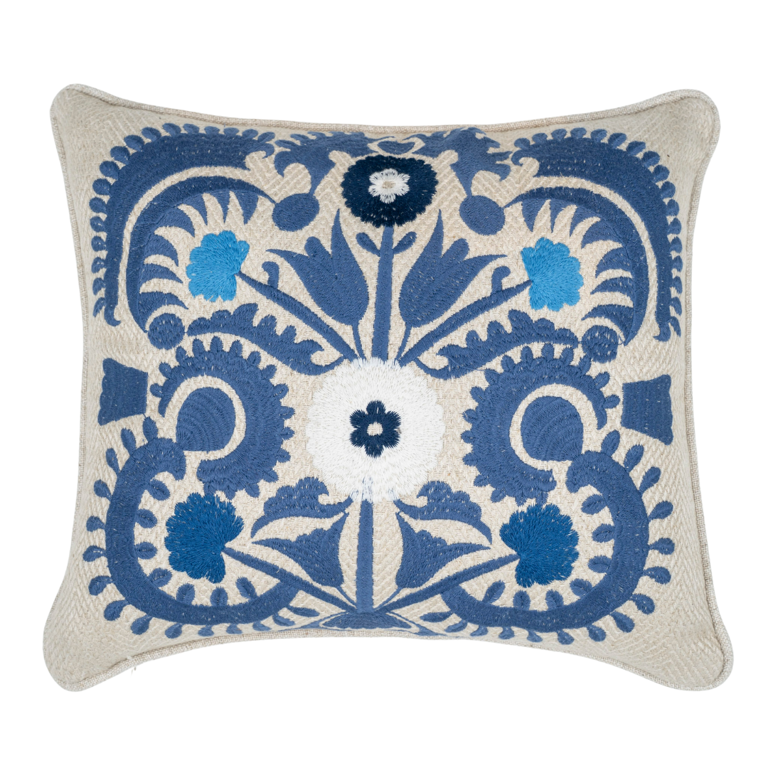 COUSSIN SUZANI - FLEUR BLEUET