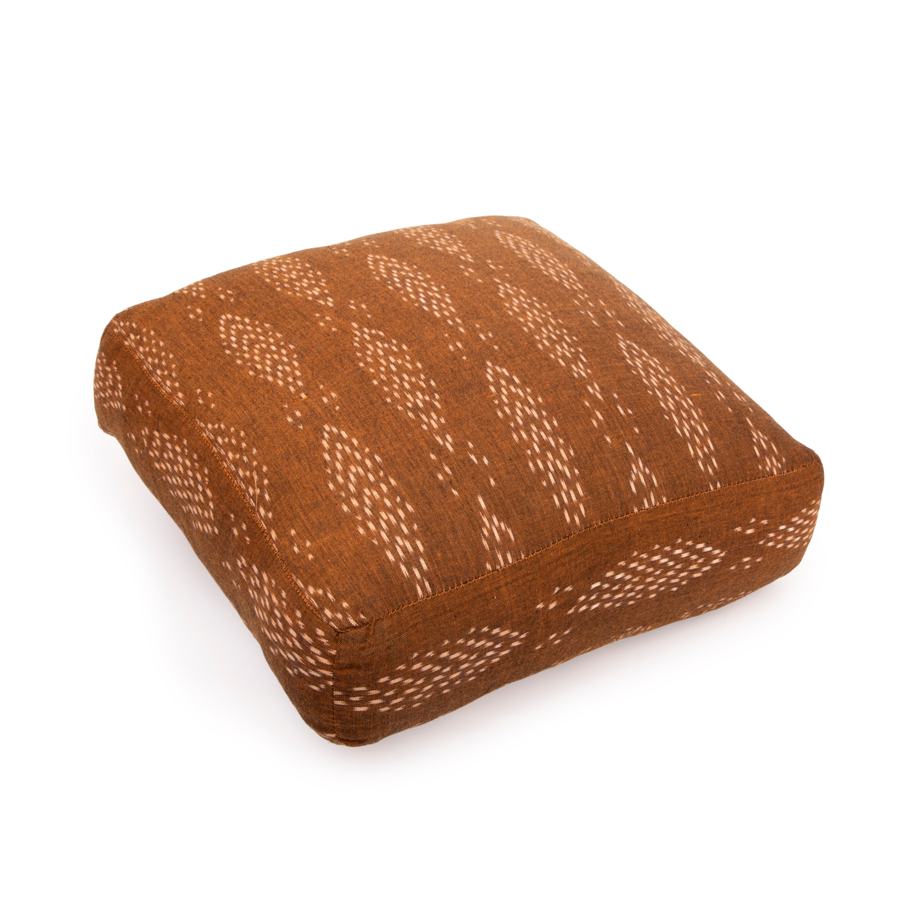 SMALL FLOOR CUSHION - IKAT MYSTERY CLAY