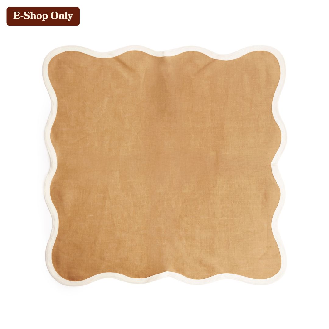 TABLE NAPKIN - SHELL - MUSTARD AND IVORY